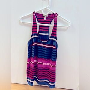 Joie Striped Racerback silk Tank Top